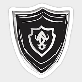 Shield Black Shadow Silhouette Anime Style Collection No. 282 Sticker